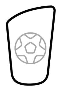 ilustración de espinilleras prediseñadas